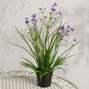 Искусственный цветок в горшке Таллинум 38 см сиреневый Summer Deco фото 4