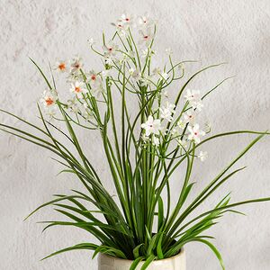 Искусственный цветок в горшке Таллинум 38 см белый Summer Deco фото 2