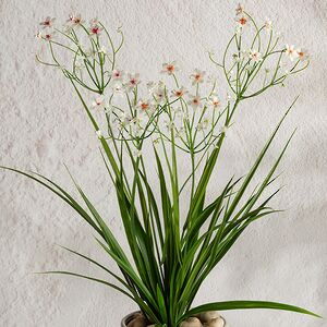 Искусственный цветок в горшке Таллинум 51 см белый Summer Deco фото 2