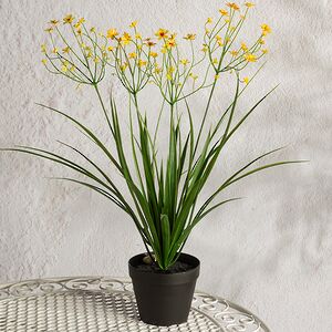 Искусственный цветок в горшке Таллинум 51 см желтый Summer Deco фото 4