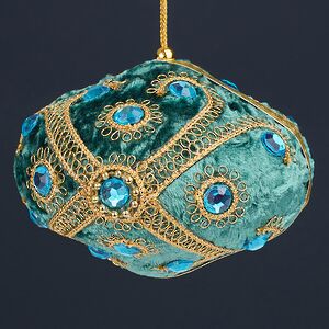 Винтажная елочная игрушка Луковка Bernate - Ticino 11 см изумрудная Winter Deco фото 4