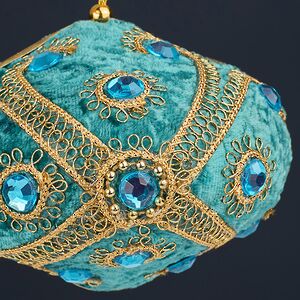 Винтажная елочная игрушка Луковка Bernate - Ticino 11 см изумрудная Winter Deco фото 2