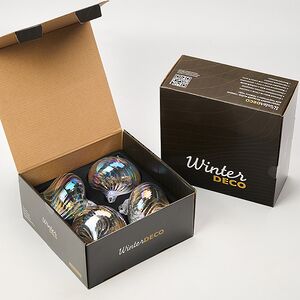 Елочные игрушки луковки Fiume-Veneto Chiaro 11 см, 4 шт, стекло Winter Deco фото 3