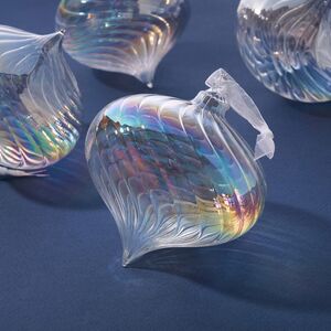 Елочные игрушки луковки Fiume-Veneto Chiaro 11 см, 4 шт, стекло Winter Deco фото 4