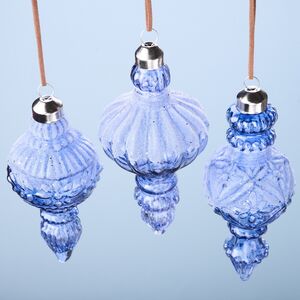 Елочные игрушки Velarium 12-14 см, 3 шт, стекло Winter Deco фото 5