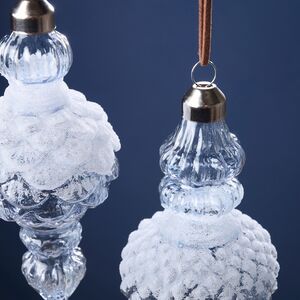 Елочные игрушки Satsellum 15-16 см, 3 шт, стекло Winter Deco фото 2