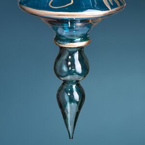 Елочные игрушки Lanterna Azzurra 14 см, 3 шт, стекло Winter Deco фото 5