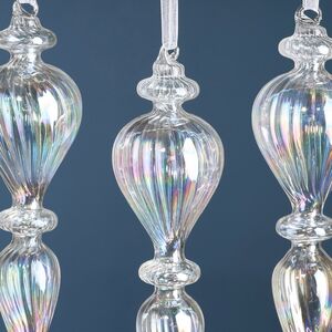 Елочные игрушки Fiume-Veneto: Barishano 17 см, 3 шт, стекло Winter Deco фото 4