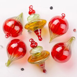 Елочные игрушки Follia Alla Fragola 11 см, 6 шт, стекло Winter Deco фото 2