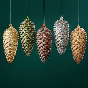 Елочные игрушки Шишки - Diamanti Foresta 20 см, 4 шт, стекло, уцененные Winter Deco фото 5