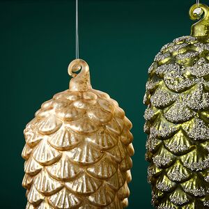 Елочные игрушки Шишки - Diamanti Foresta 20 см, 4 шт, стекло, уцененные Winter Deco фото 8