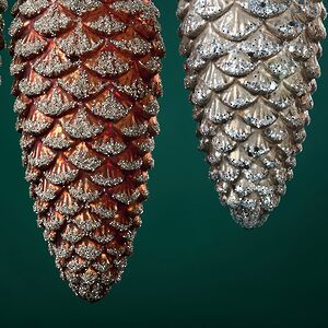 Елочные игрушки Шишки - Diamanti Foresta 20 см, 4 шт, стекло, уцененные Winter Deco фото 9