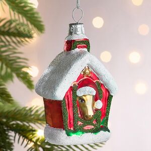 Елочная игрушка Новогодняя Конюшня 10 см, стекло Winter Deco фото 4