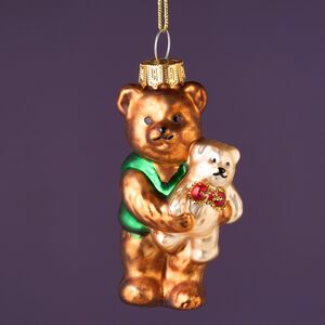 Елочная игрушка Мишка Тимоша 8 см, стекло Winter Deco фото 3