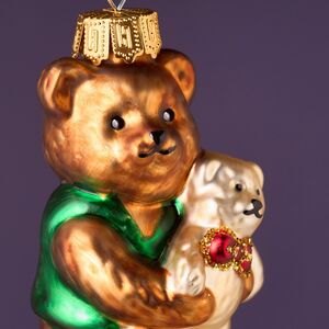 Елочная игрушка Мишка Тимоша 8 см, стекло Winter Deco фото 2