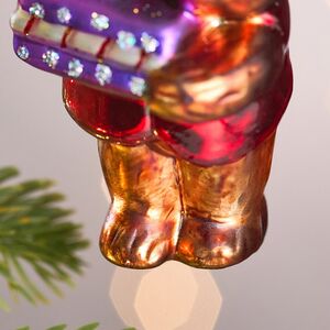 Елочная игрушка Мишка с подарками 9 см, стекло Winter Deco фото 5