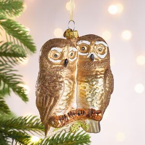 Елочная игрушка Полярные Совы на ветке 10 см в подарочной коробке, стекло Winter Deco фото 7