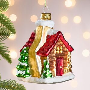 Елочная игрушка Избушка из Донридж 12 см, стекло Winter Deco фото 3