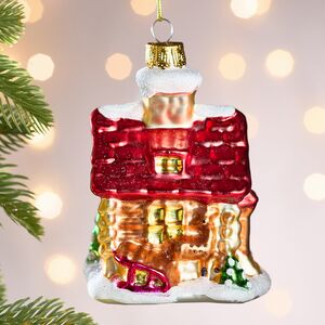 Елочная игрушка Избушка из Донридж 12 см, стекло Winter Deco фото 5