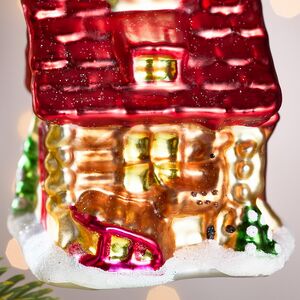 Елочная игрушка Избушка из Донридж 12 см, стекло Winter Deco фото 4