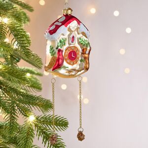 Елочная игрушка Часы с маятником - Wonderful Time 12 см, стекло Winter Deco фото 4