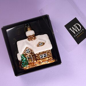 Елочная игрушка Домик сказочных зверей из Гилдгейла 11 см, стекло Winter Deco фото 3