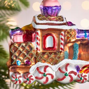 Елочная игрушка Паровозик из Карамельной Страны 11 см в подарочной коробке, стекло Winter Deco фото 8