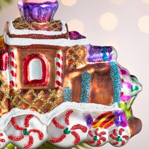 Елочная игрушка Паровозик из Карамельной Страны 11 см в подарочной коробке, стекло Winter Deco фото 2