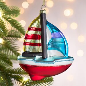 Елочная игрушка Кораблик Tendero 13 см, стекло Winter Deco фото 4