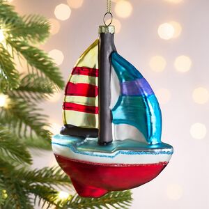 Елочная игрушка Кораблик Tendero 13 см, стекло Winter Deco фото 6