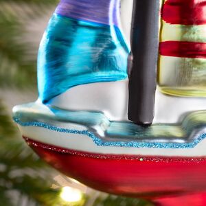 Елочная игрушка Кораблик Tendero 13 см, стекло Winter Deco фото 5