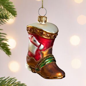 Елочная игрушка Сапожок Принца Ричарда 8 см красный, стекло Winter Deco фото 3