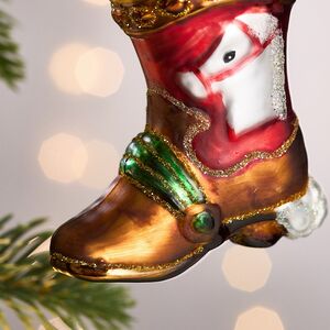 Елочная игрушка Сапожок Принца Ричарда 8 см красный, стекло Winter Deco фото 4