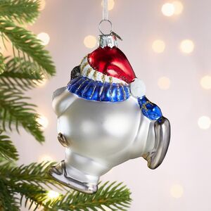 Елочная игрушка Снеговик на коньках 11 см в подарочной коробке, стекло Winter Deco фото 8