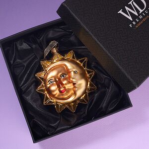 Елочная игрушка Солнце и Луна - Небесные Светила 10 см в подарочной коробке, стекло Winter Deco фото 3