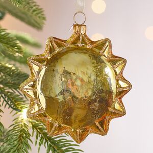 Елочная игрушка Солнце и Луна - Небесные Светила 10 см в подарочной коробке, стекло Winter Deco фото 7