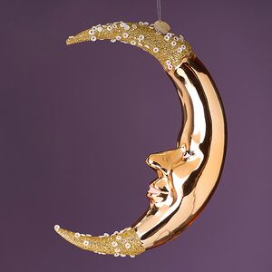 Елочная игрушка Месяц Markington 14 см в подарочной коробке, стекло Winter Deco фото 4