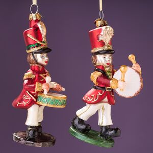 Елочные игрушки Гвардейцы - Барабанщики из Элдории 13 см, 2 шт, стекло Winter Deco фото 4
