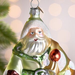 Елочная игрушка Дед Мороз в праздничном кафтане 15 см в подарочной коробке, стекло Winter Deco фото 2