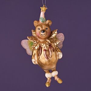 Елочная игрушка Медведица - Фея с крылышками 14 см в подарочной коробке, стекло Winter Deco фото 8