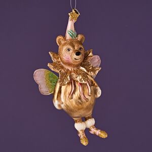 Елочная игрушка Медведица - Фея с крылышками 14 см в подарочной коробке, стекло Winter Deco фото 10