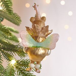 Елочная игрушка Медведица - Фея с крылышками 14 см в подарочной коробке, стекло Winter Deco фото 7