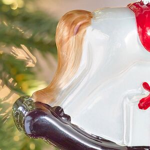 Елочная игрушка Лошадка-Качалка с подарком 10 см, стекло Winter Deco фото 6