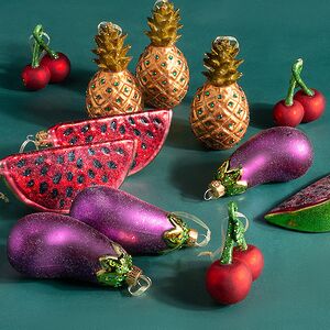 Елочные игрушки Овощи и Фрукты - Autumn Gift 10 см, 12 шт, стекло  Winter Deco фото 6