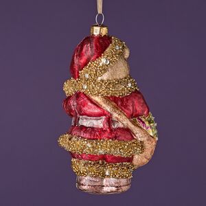 Елочная игрушка Мишка Байли с фонариком 14 см в подарочной коробке, стекло Winter Deco фото 14