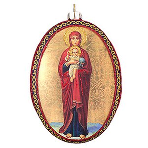 Елочное украшение Христианские мотивы - Мадонна стоящая 10 см стекло, подвеска Holiday Classics фото 1