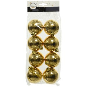 Набор пластиковых шаров Золотой 6 см, 8 шт Kaemingk фото 2