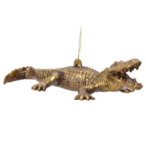Елочная игрушка Golden Jungle: Крокодил 16 см, подвеска Kaemingk фото 1