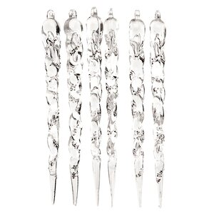 Елочная игрушка Ледяная Капель 13 см, 6 шт, подвеска Kaemingk фото 1