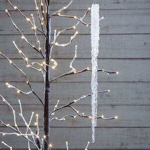 Новогоднее украшение Сосулька Снежный Лед 58 см, подвеска Kaemingk фото 1